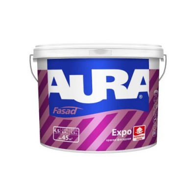 Краска вд фасадная матовая FASAD EXPO AURA 4,5 л(База А)