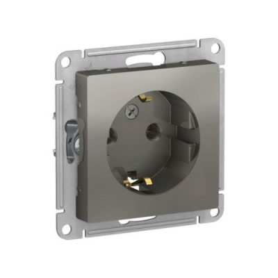Розетка ATLASDESIGN сз 16А Сталь (ATN 000943)