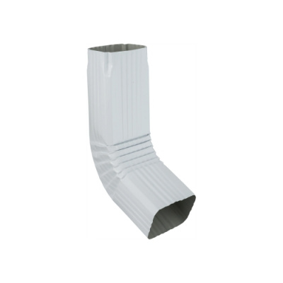 Колено гоф.76х102 RAL 9003(бел.)