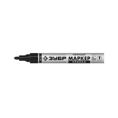 Маркер-краска ЗУБР МК-750 черный 2-4 мм 06325-2