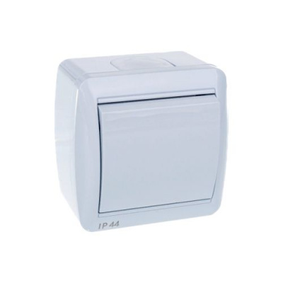 Выключатель 1кл IP-44 UNIVersal Клио белый (К2221)