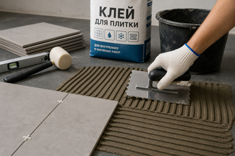 Клей для плитки: как подобрать по типу основания и размеру плитки