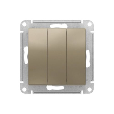 Выкл. 3-кл. ATLASDESIGN сх.1+1+1 10АХ Шампань (ATN 000531)