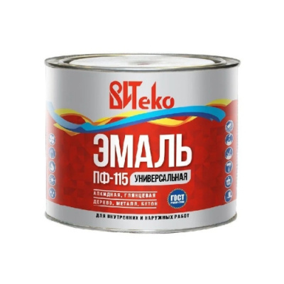 Эмаль ПФ-115 черная 1,8 кг Витеко (6)