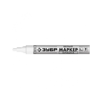 Маркер-краска ЗУБР МК-750 белый 2-4 мм 06325-8