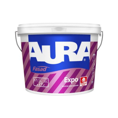Краска вд фасадная матовая FASAD EXPO AURA 2.7 л(База А)