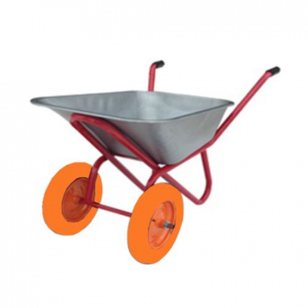 Тачка строительная 2-колесная оцинк.110л/240кг колесо п/у 3.25/3*80 D20