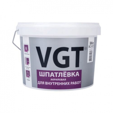 Шпатлевка для внутренних работ 3,6 кг VGT