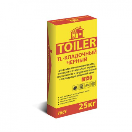  Кладочный раствор TOILER черный 25кг для бетона – купить в Хозтор