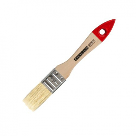 Кисть плоская 1 (25 мм) натур.щетина, дерев.руч (12)