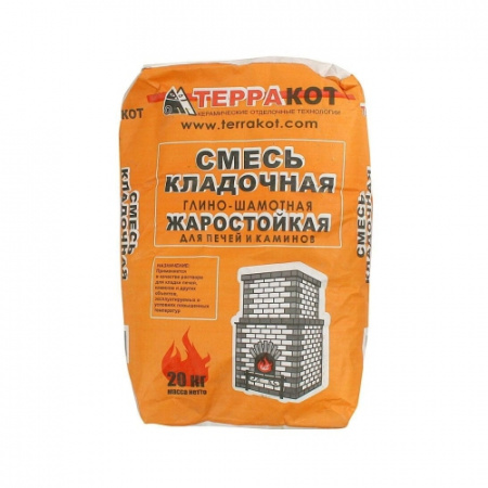  Смесь огнеупорная кладочная ТЕРРАКОТ глино-шамотная (1300град.) 20кг (56)  для бетона – купить в Хозтор
