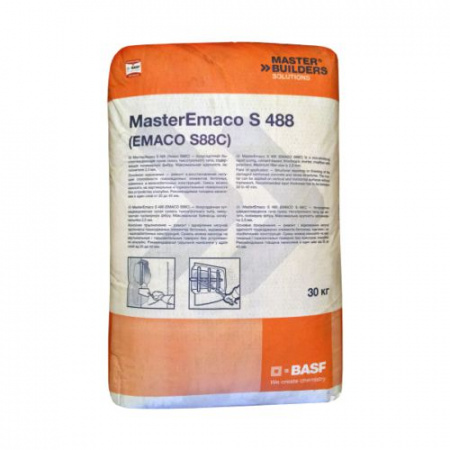  сухая ремонтная смесь мастерэмако s488 (25 кг) 