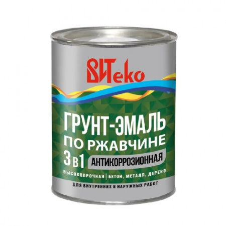 Грунт-эмаль по ржавчине 3в1 белая ВИТЕКО 1,8 кг (6)