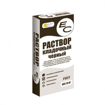  ЕС кладочный раствор Черный 25кг М-150 для бетона – купить в Хозтор