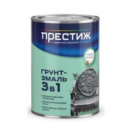 Грунт-эмаль по ржав. ЧЕРНАЯ быстрос.0,9 кг Престиж