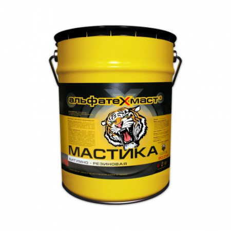 Мастика битумно-резиновая АльфаТехМаст 20кг. - кровельная мастика для гидроизоляции